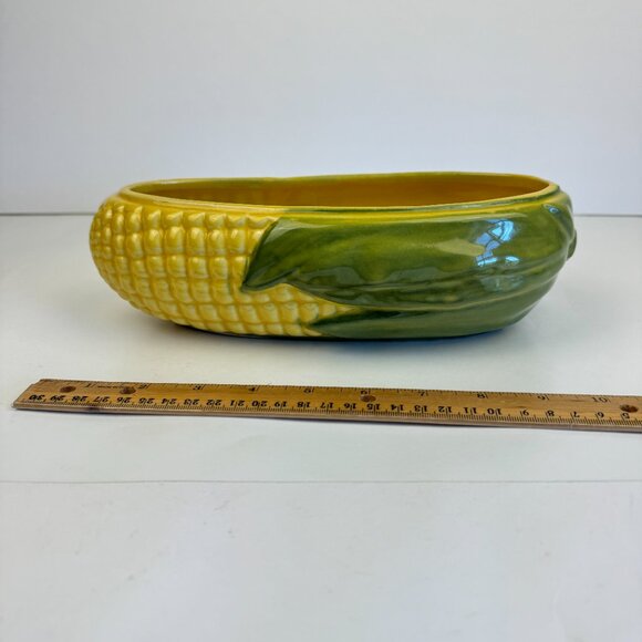 Vtg Shawnee USA Corn on Cob Ceramic Casserole Dish No Lid Replacement Bottom - Picture 4 of 11